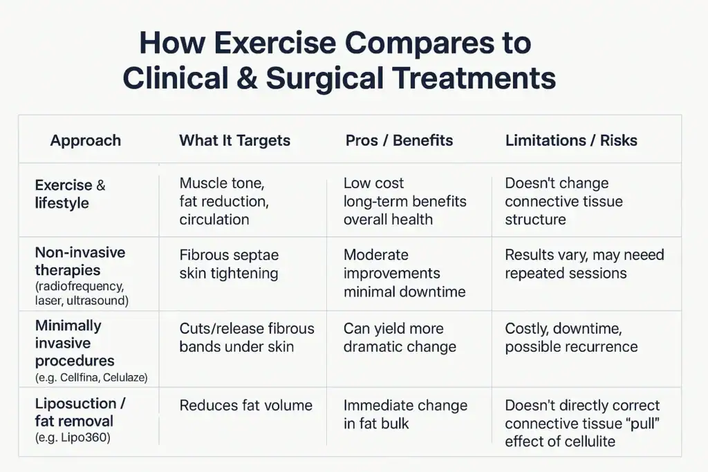 Sculpting Your Bum: Can Toning Exercises Really Reduce Cellulite? 2 How exercise compares to treatments from Lipo 360 West Sussex