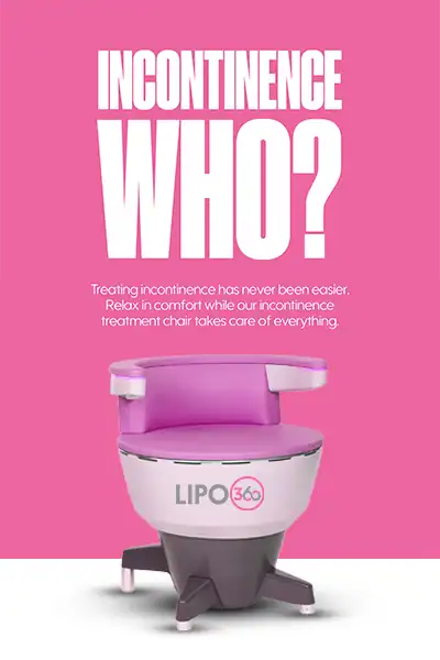 LIPO360 EMS Chair Can Help with Urinary Incontinence 2 Image of a urinary incontinence treatment seat West Sussex